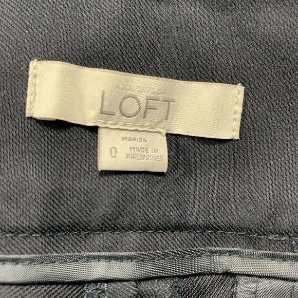 Ann Taylor LOFT 0 Black Pants Slim Skinny Career XS 30" X 31.5" - Picture 3 of 4